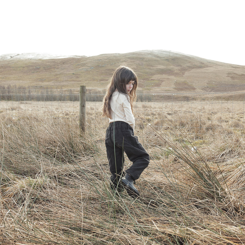 Linden Baby & Kids Trousers - Linen - Black