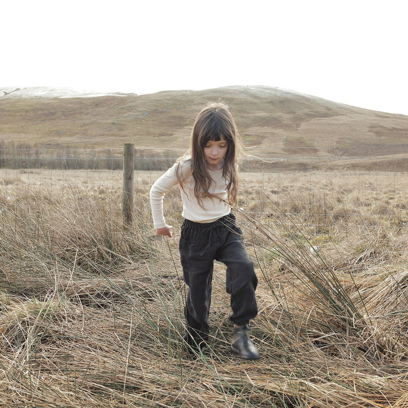 Linden Baby & Kids Trousers - Linen - Black