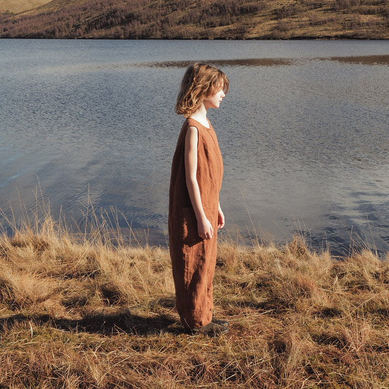 Maple Baby & Kids Jumpsuit - Linen - Auburn