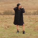 Oak Women's Dress - Linen - Black