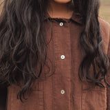 Oak Women's Dress - Linen - Squirrel