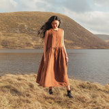 Orchard Women's Dress - Linen - Auburn