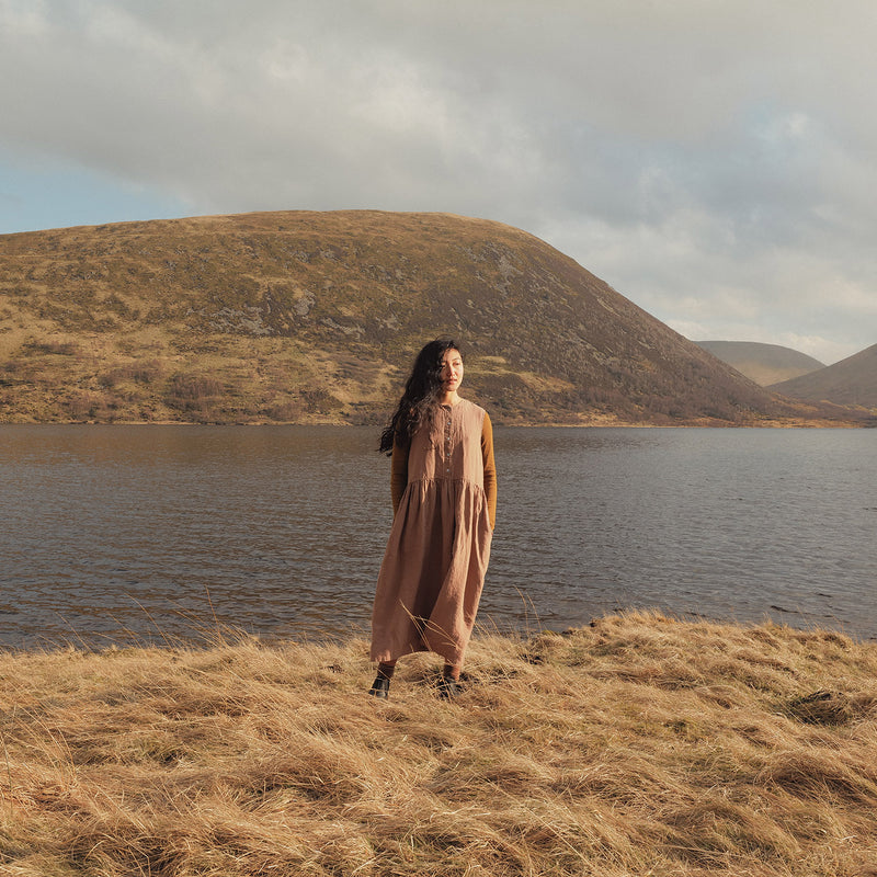 Orchard Women's Dress - Linen - Cedarwood