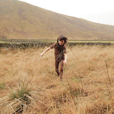 Smew Kids Top - Cotton Pointelle - Squirrel