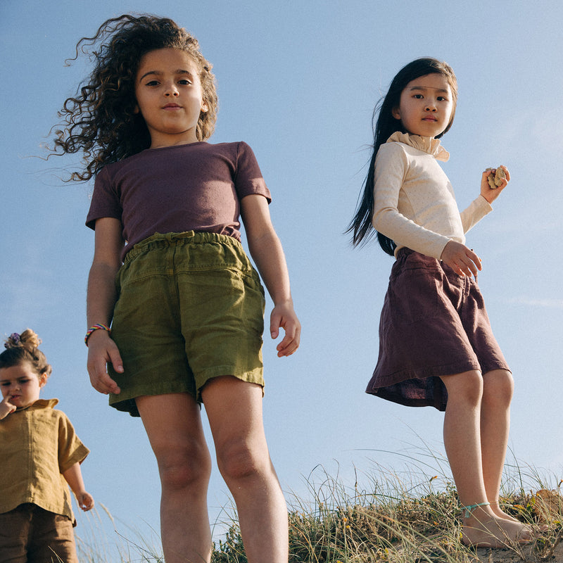 Juniper Skirt - Linen - Damson