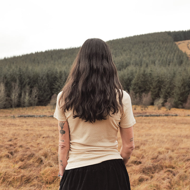 Smew Women's Top - Cotton Pointelle - Shell