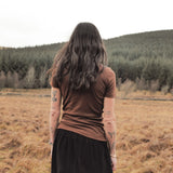 Smew Women's Top - Cotton Pointelle - Squirrel