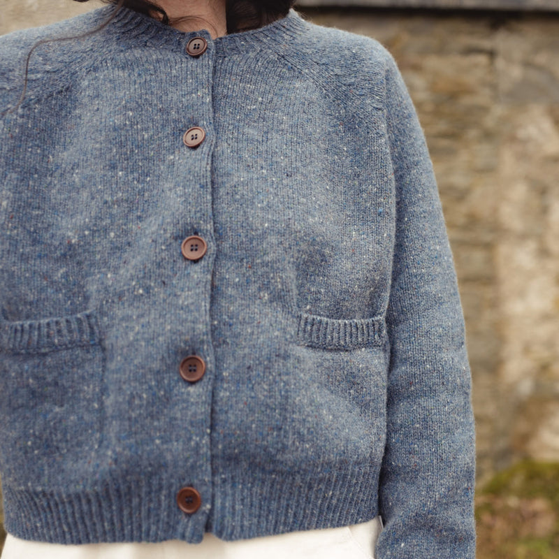 Terra Women’s Cardigan - Donegal Wool - Lagoon