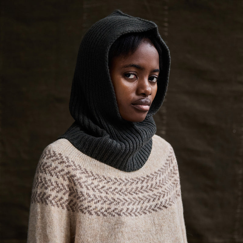 Warbler Adult's Balaclava - Lambswool - Nori Green