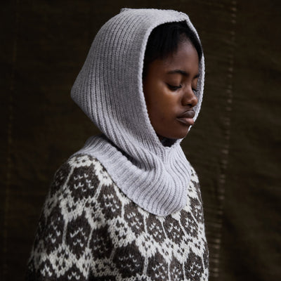 Warbler Adult's Balaclava - Lambswool - Pearl Grey