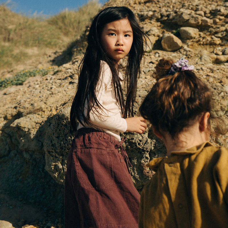 Juniper Skirt - Linen - Damson