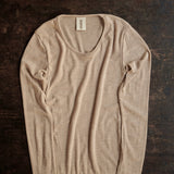 Lark Womens Top - Merino Wool & Silk - Sandstorm