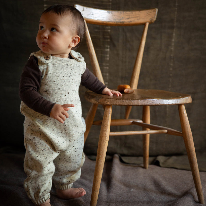 Cuckoo Baby Romper - Merino Wool Speckle - Quail