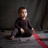 Finch Baby Leggings - Merino Wool - Bark