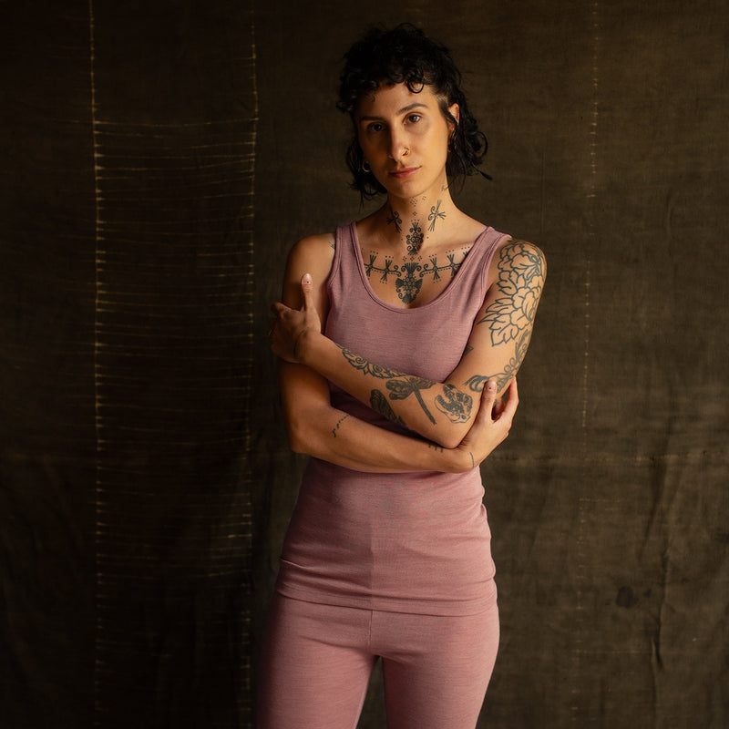 Swift Womens Top - Merino Wool & Silk - Orchid