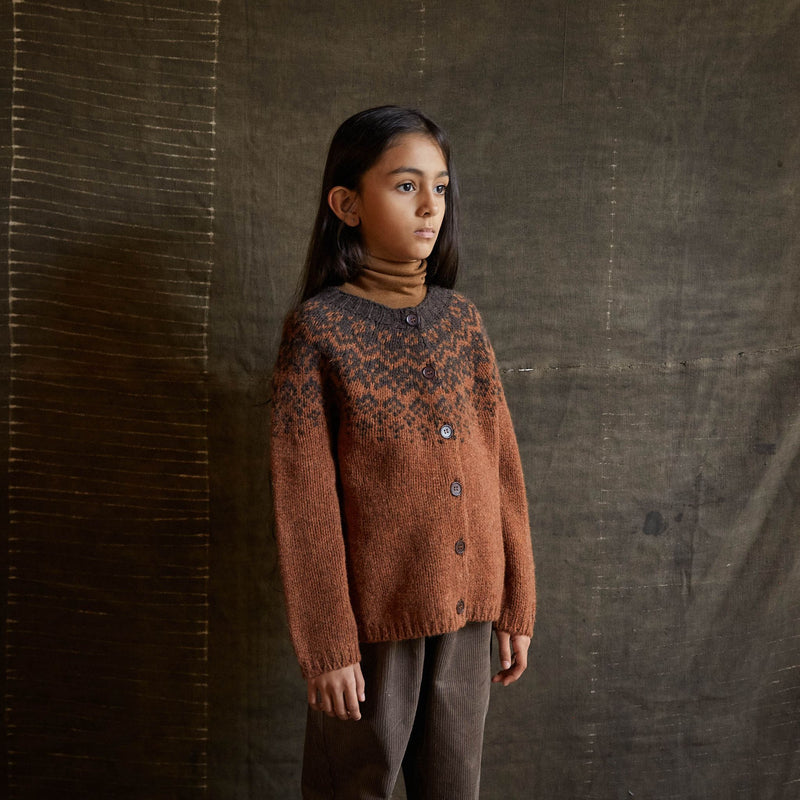 Fauna Cardigan - Lambswool - Sienna