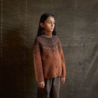 Fauna Cardigan - Lambswool - Sienna