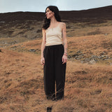 Hawthorn Women's Trousers - Linen - Black