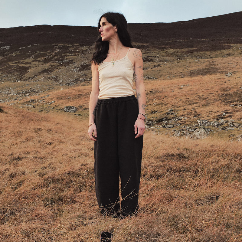 Hawthorn Women's Trousers - Linen - Black