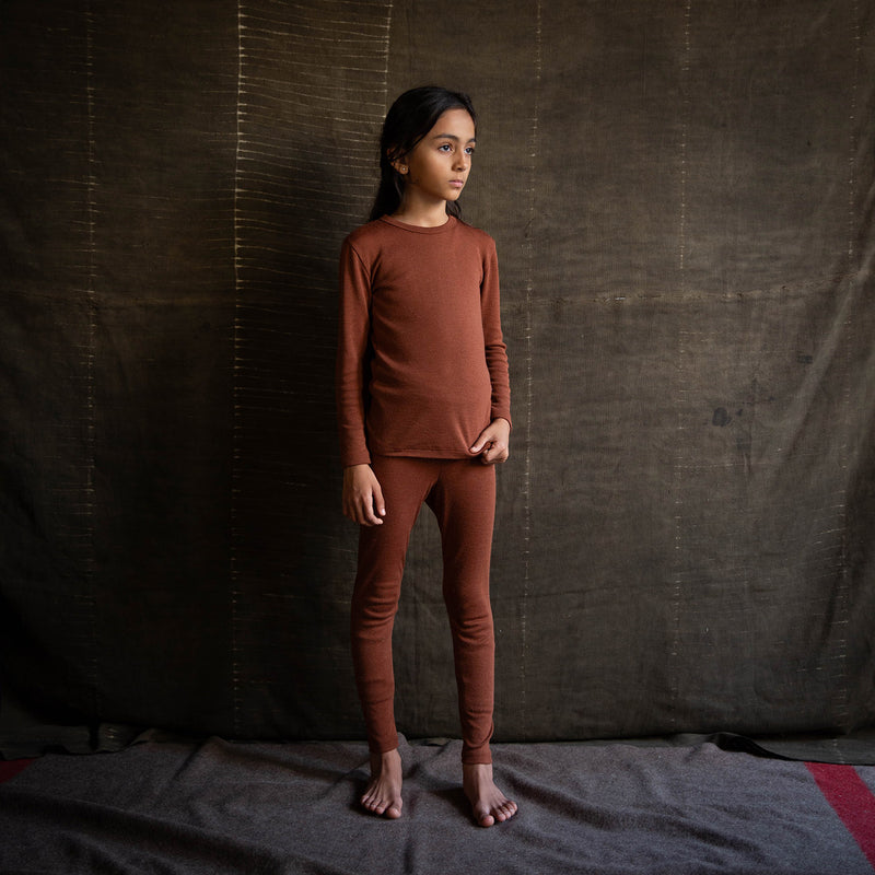 Finch Leggings - Merino Wool - Cinnamon