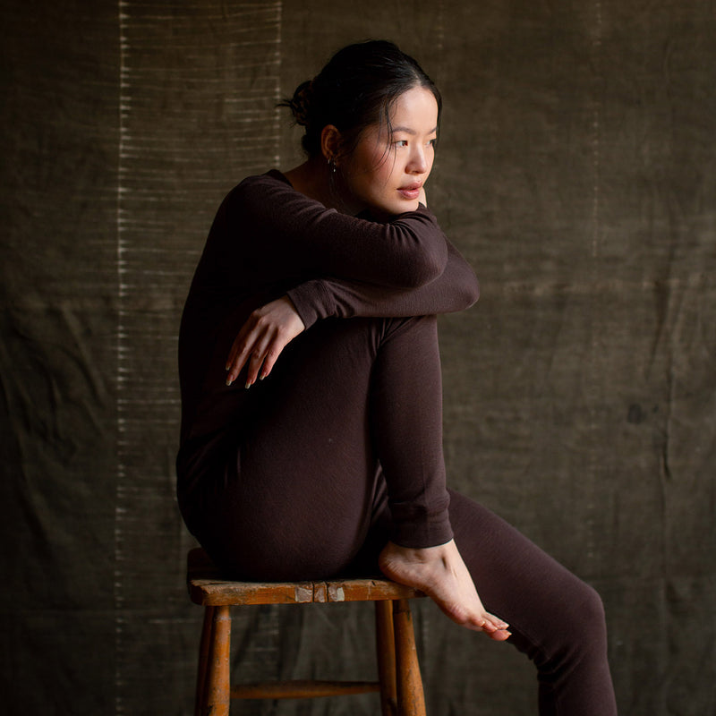 Condor Womens Leggings - Merino Wool - Bark