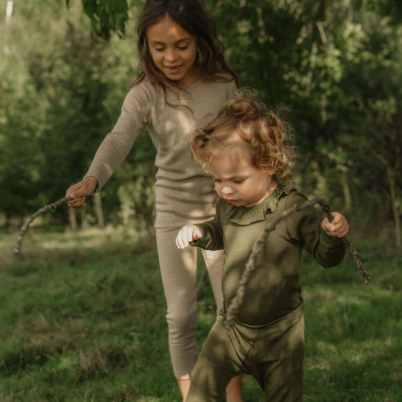 Finch Leggings - Merino Wool & Silk - Sandstorm