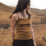 Cygnus Women's Top - Cotton Pointelle - Copper