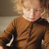 Stork Baby Pyjamas - Cotton Pointelle - Copper