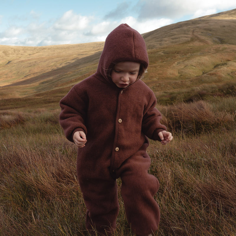 Pipit Baby Suit - Merino Wool Fleece - Fig