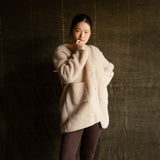 Womens Sika Coat - Wool Teddy Fleece - Oatmeal