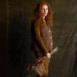 Womens Elk Vest - Wool Teddy Fleece - Nutmeg