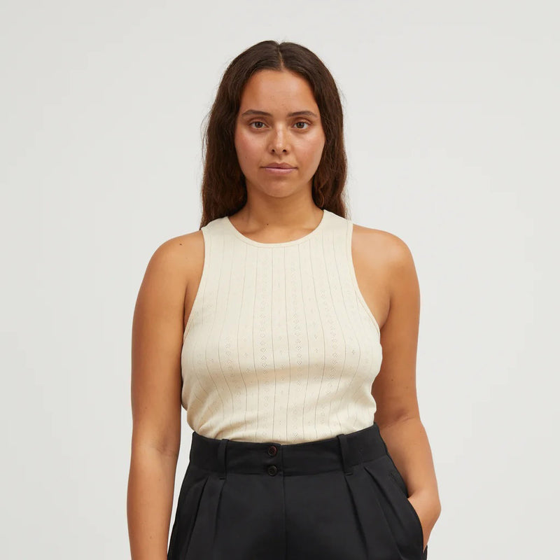 Women's Cotton Edie Tank Top - Light Beige