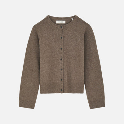 Women's Merino Wool Senna Cardigan - Brown Melange