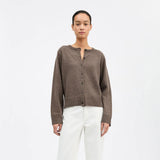 Women's Merino Wool Senna Cardigan - Brown Melange