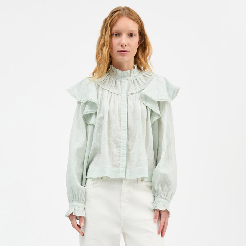 Women’s Cotton Clea Shirt - Light Aqua