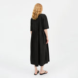 Women's Cotton Dot Shirtdress - Black