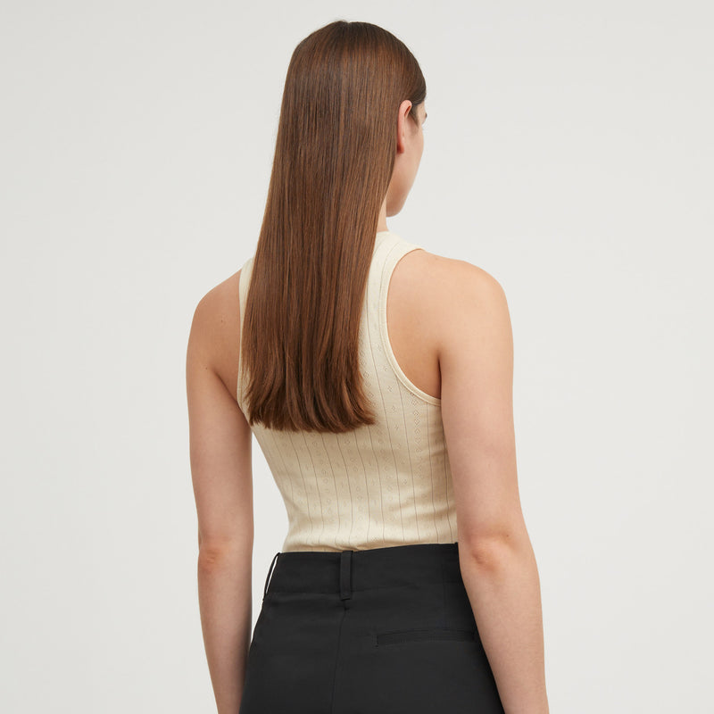 Women's Cotton Edie Tank Top - Light Beige