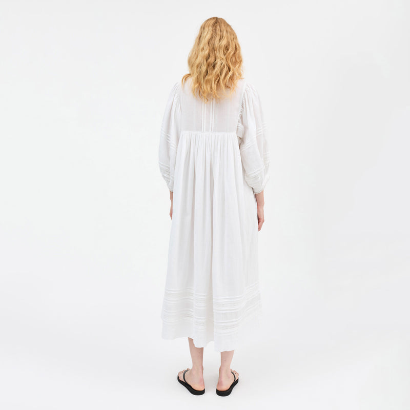 Women's Cotton Florentine Dress - Optic White