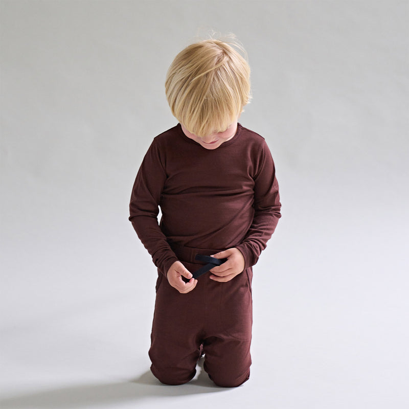 Merino Wool LS Top - Chocolate