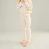 Kids Pima Cotton Stretch Leggings - Pansy Chicweed Print