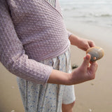 Kids Pima Cotton Loop Dress- Azul Flower Press print