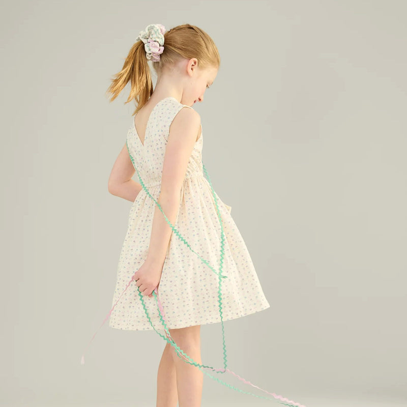 Kids Pima Cotton Pocket Dress - Mix Chicweed print