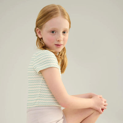 Kids Pima Cotton Pouf Tee - Mentha Ric Rac Print
