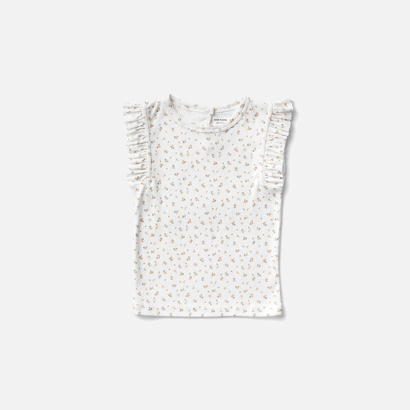 Cotton Frill Tee - Sorbet Fleur