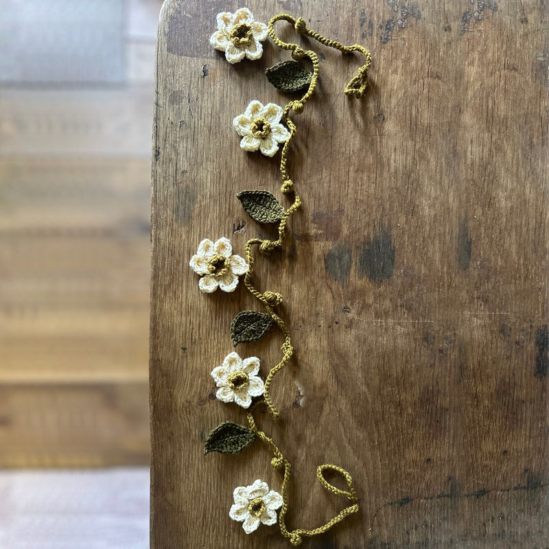 Hand Crocheted Wool Daffodil Garland