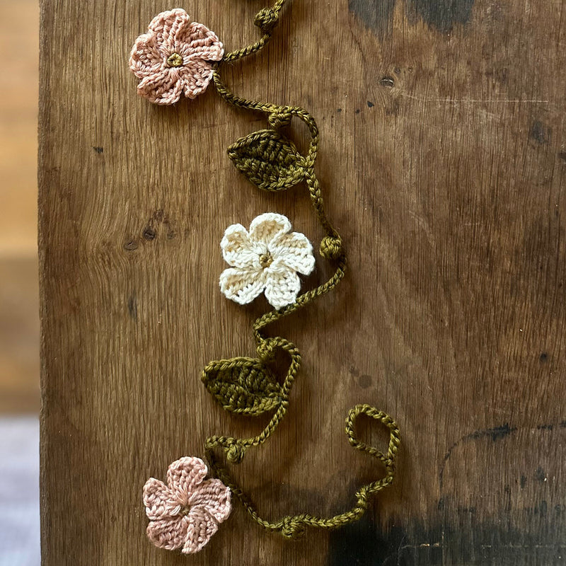 Hand Crocheted Wool Primrose Garland