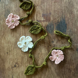 Hand Crocheted Wool Primrose Garland