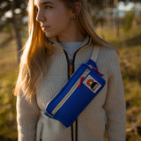 Cotton Canvas Bum Bag - Blue