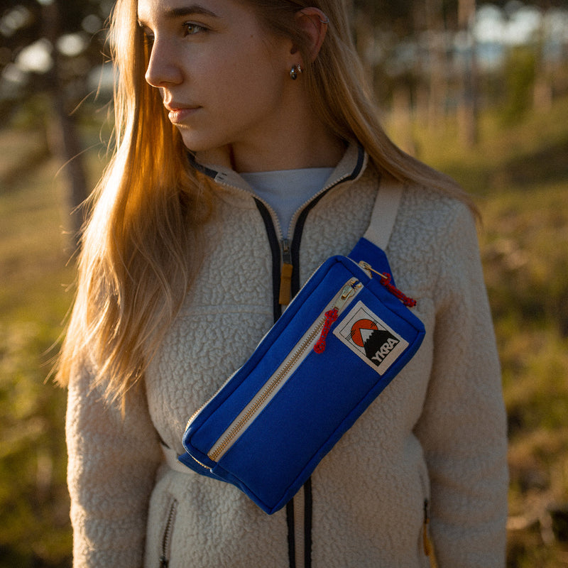 Cotton Canvas Bum Bag - Blue