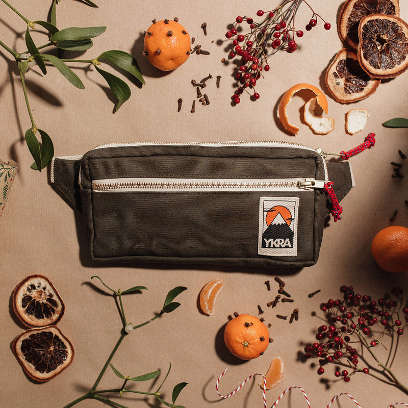 Cotton Canvas Bum Bag - Khaki